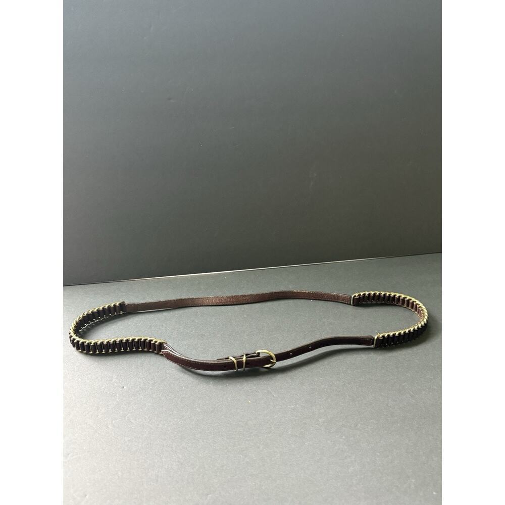 The Limited Belt Womens Large Vintage Skinny Leather Chain Brown Gold Y2K 80s
